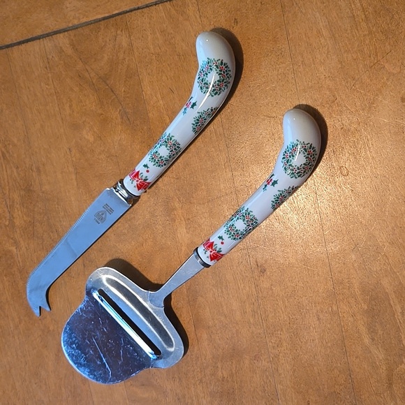 Prill Stainless Sheffield England Holiday Cheese Server Set - Picture 2 of 3